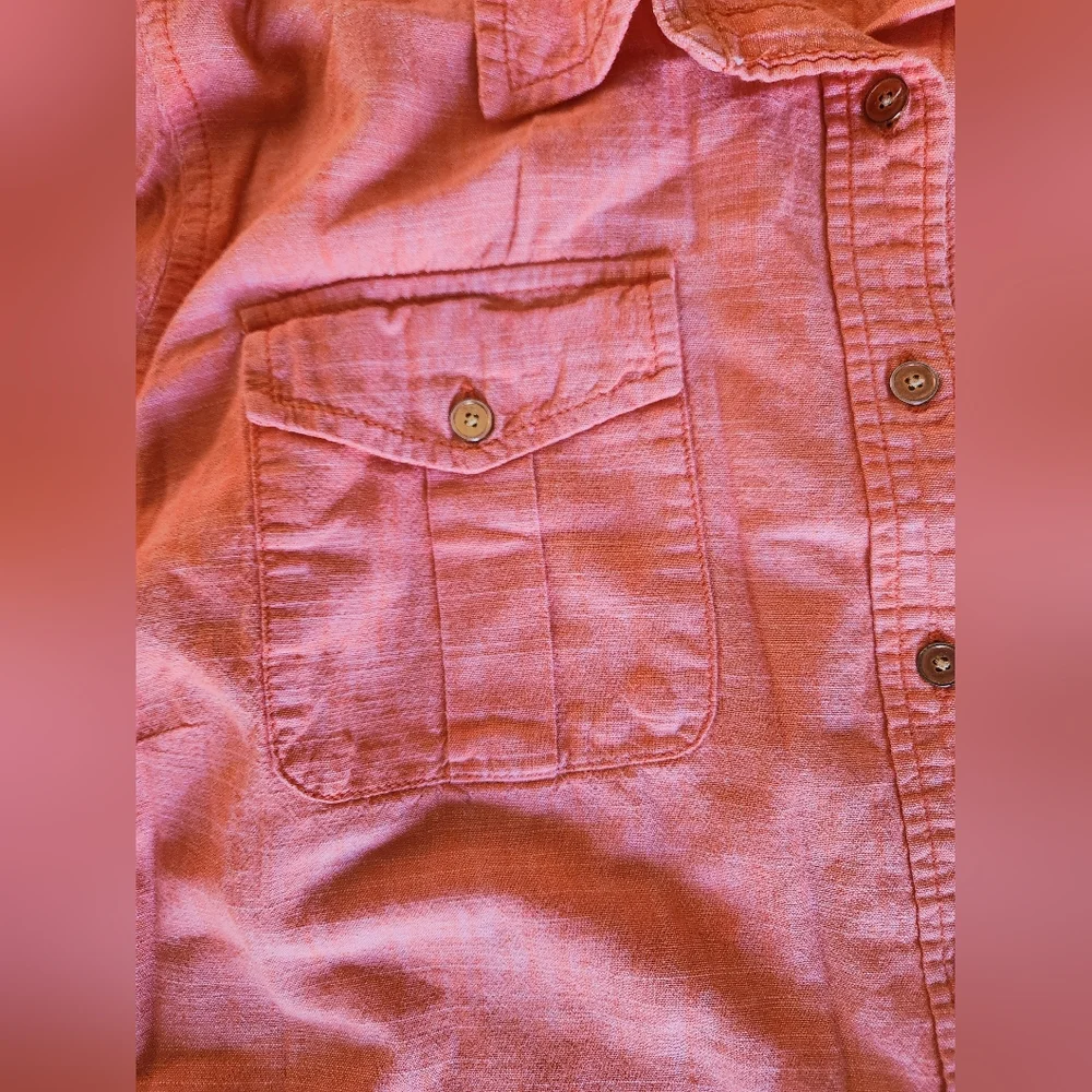 100% cotton 2x Button Down Blouse - Picture 4 of 10